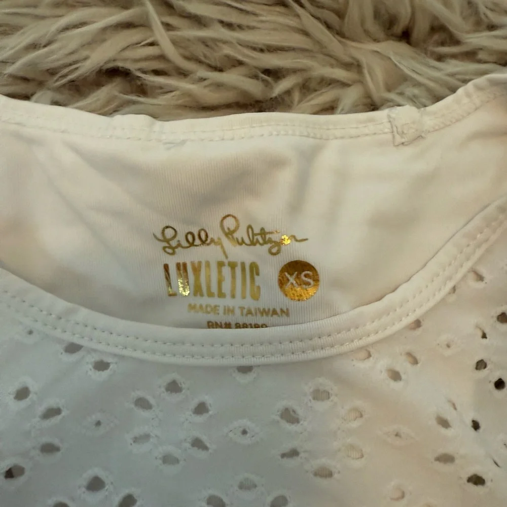 Lilly Pulitzer Luxletic Eyelet Tank Top - Picture 2 of 2